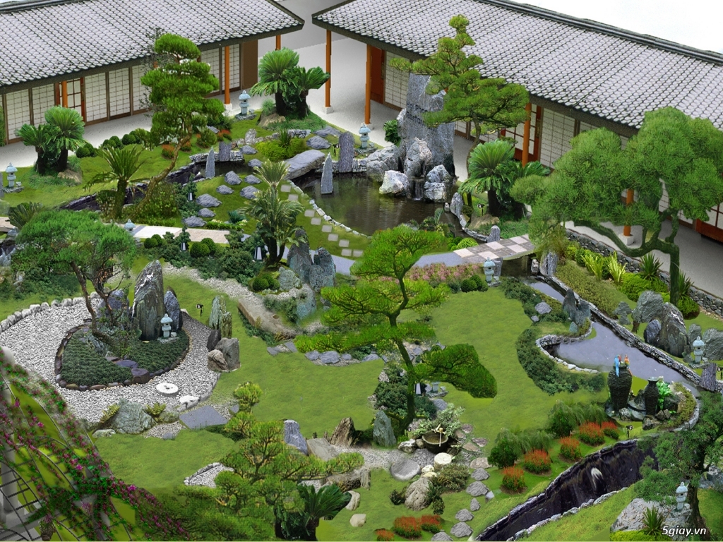 Thiết kế sân vườn biệt thự phù hợp với phong thủy