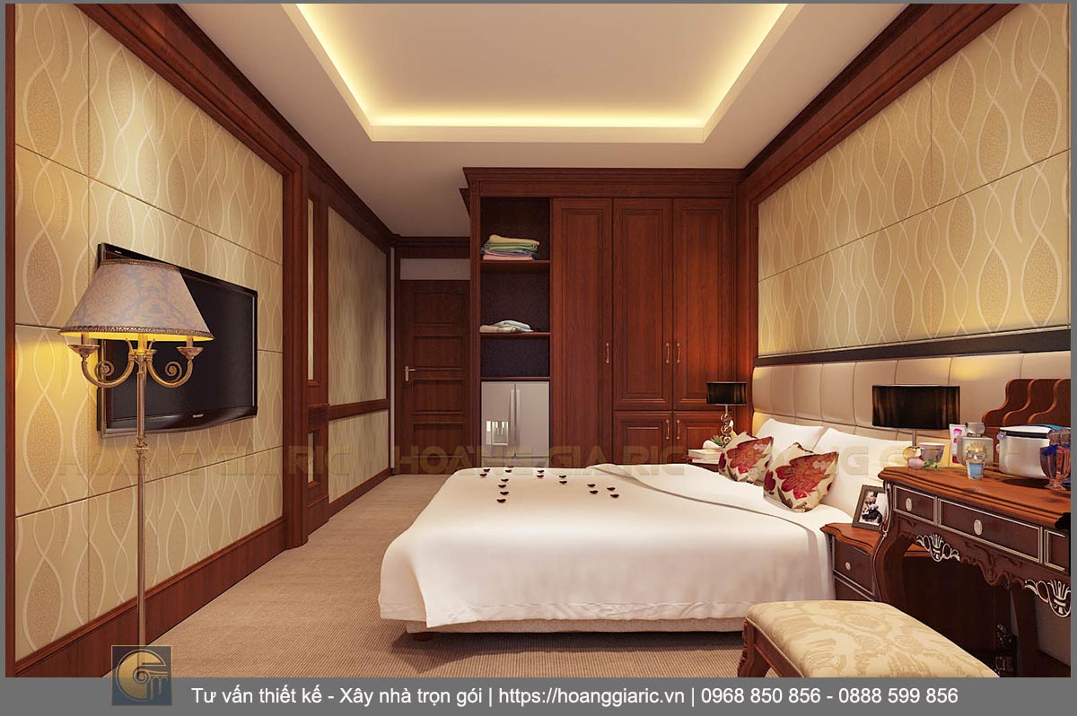 Thiết kế nội thất khách sạn tân cổ điển Quảng ninh at 2016, phối cảnh phòng ngủ 1 giường 1