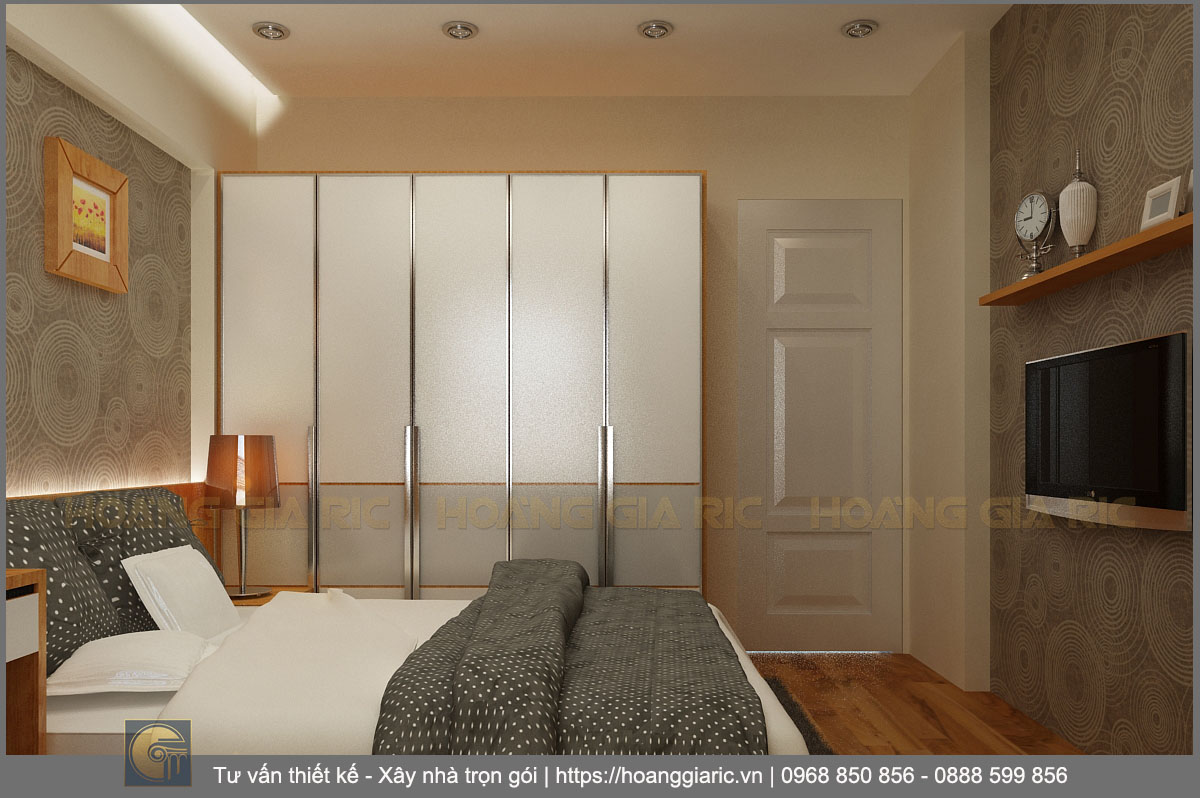 Thiết kế nội thất nhà phố hiện đại Hà nội cb2015, phối cảnh phòng ngủ 1.2