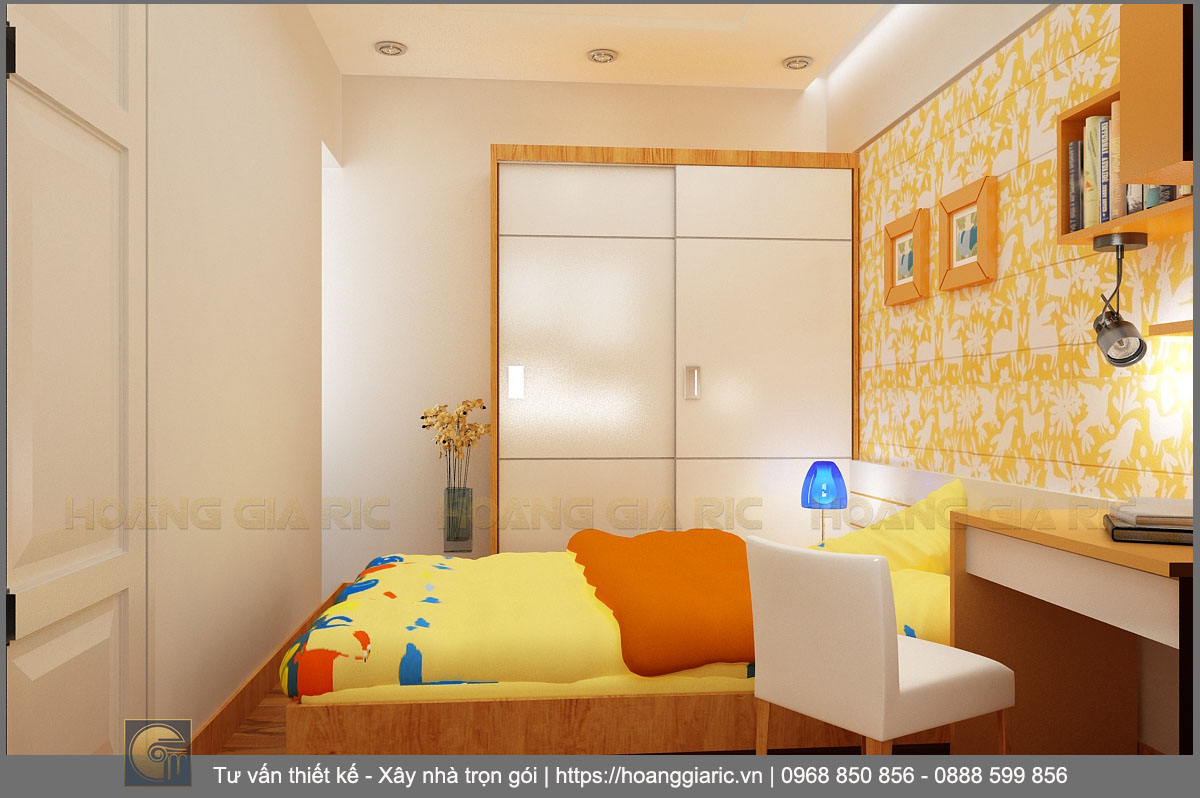Thiết kế nội thất nhà phố hiện đại Hà nội cb2015, phối cảnh phòng ngủ 2.2