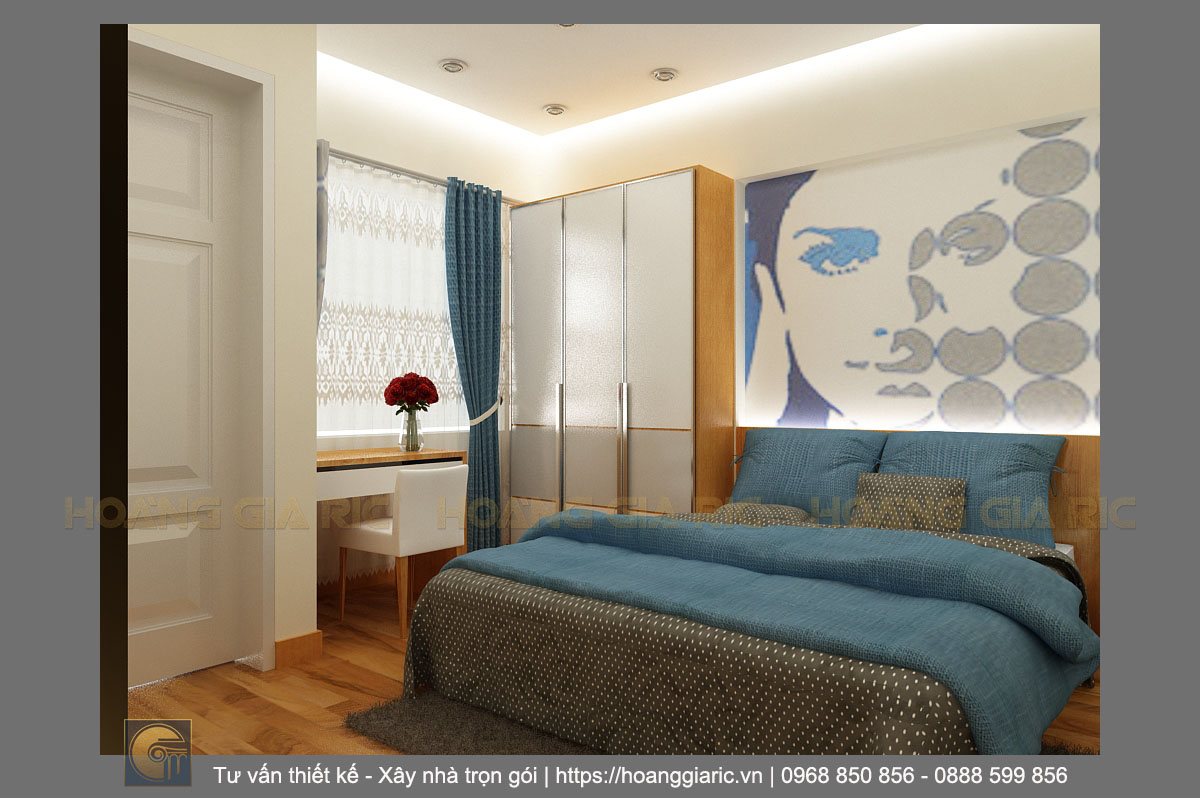Thiết kế nội thất nhà phố hiện đại Hà nội cb2015, phối cảnh phòng ngủ 4.2