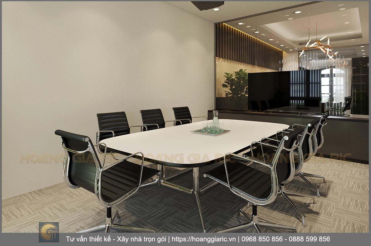 Thiết kế nội thất văn phòng biệt thự tân cổ điển Hà nội sh2018, phối cảnh phòng họp 3.2