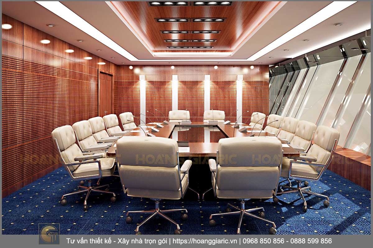 Thiết kế nội thất văn phòng hiện đại Hà nội vks12016, phối cảnh phòng họp quốc tế 2