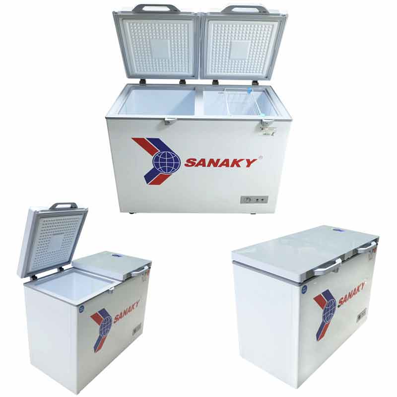 Tủ đông Sanaky VH-3699W2K Dàn đồng 2 ngăn, mặt kính cường lực