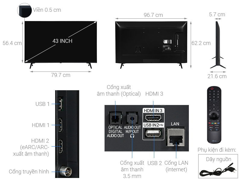 Smart Tivi NanoCell LG 4K 43 inch 43NANO75TPA
