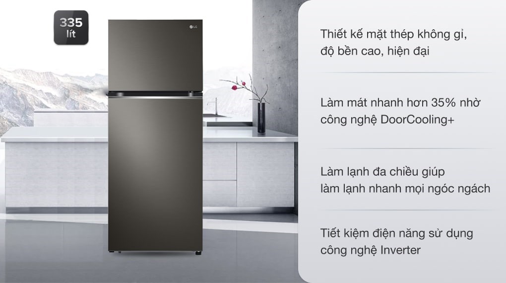 Tủ lạnh LG Inverter 335 lít GN-M332BL
