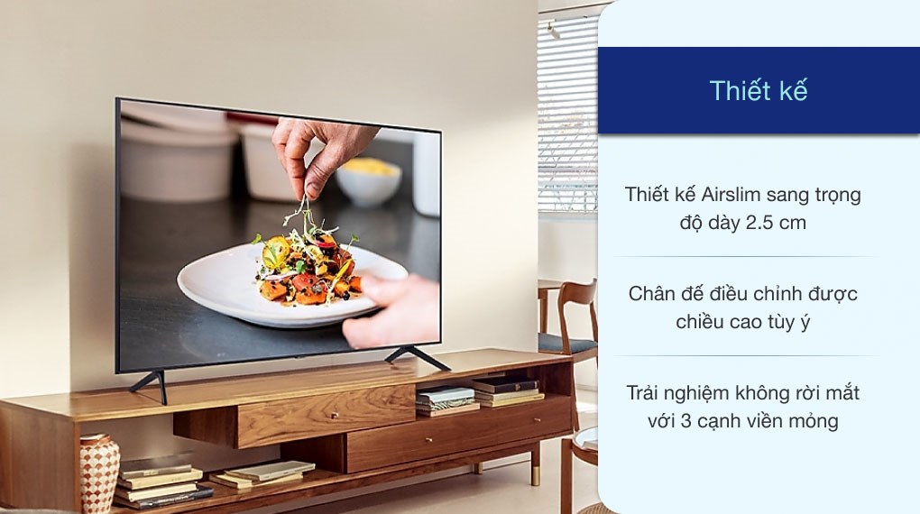 Smart Tivi Samsung 4K 43 inch 43AU7700 UHD Mới 2021