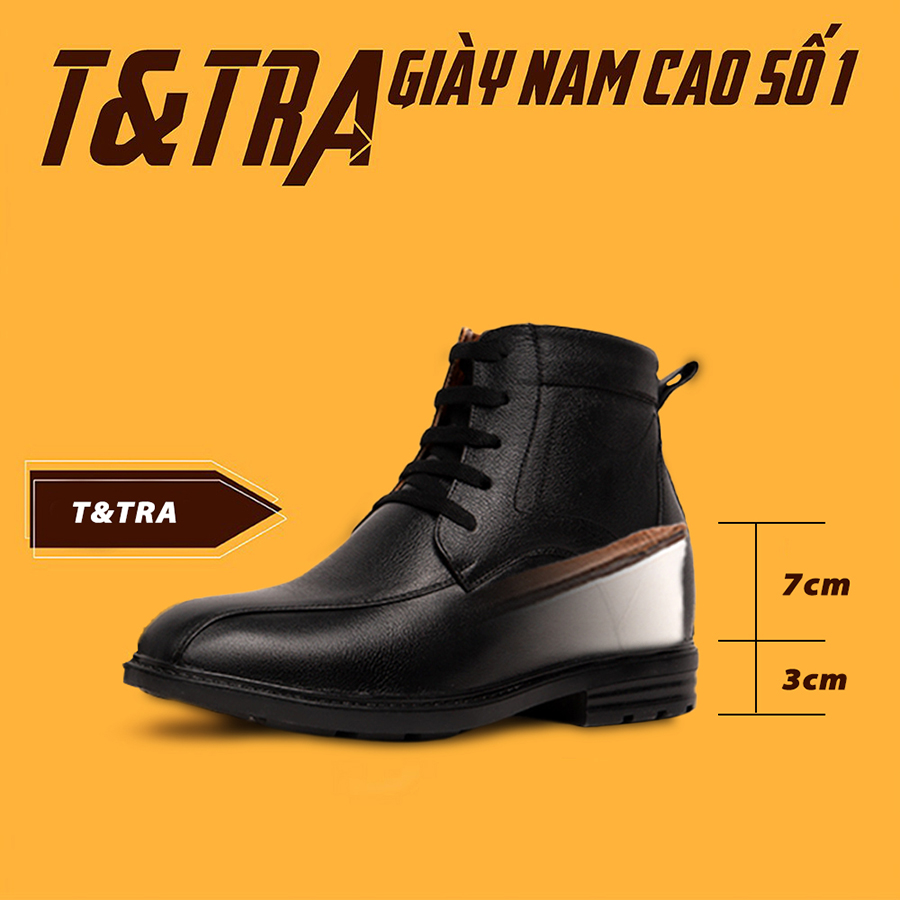 Giày Boots Nam T117Đ cao 10cm