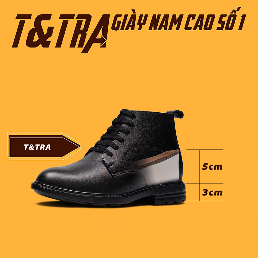 Giày Boots Nam T100Đ 8cm