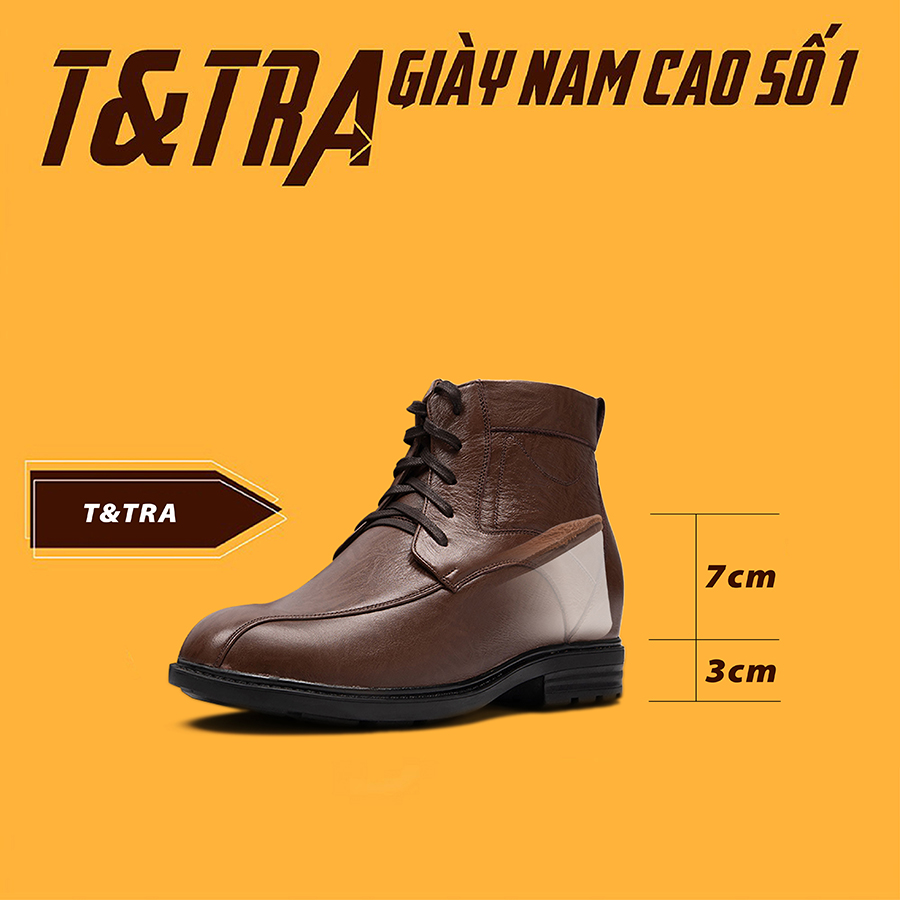 Giày Boots Nam T117NV cao 10cm
