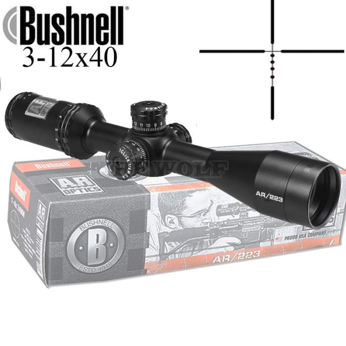 BUSHNELL-3-12X40-AR-Optics-Drop-Zone-223-Reticle-Tactical-Riflescope-With-Target-Turrets-Hunting-Scopes