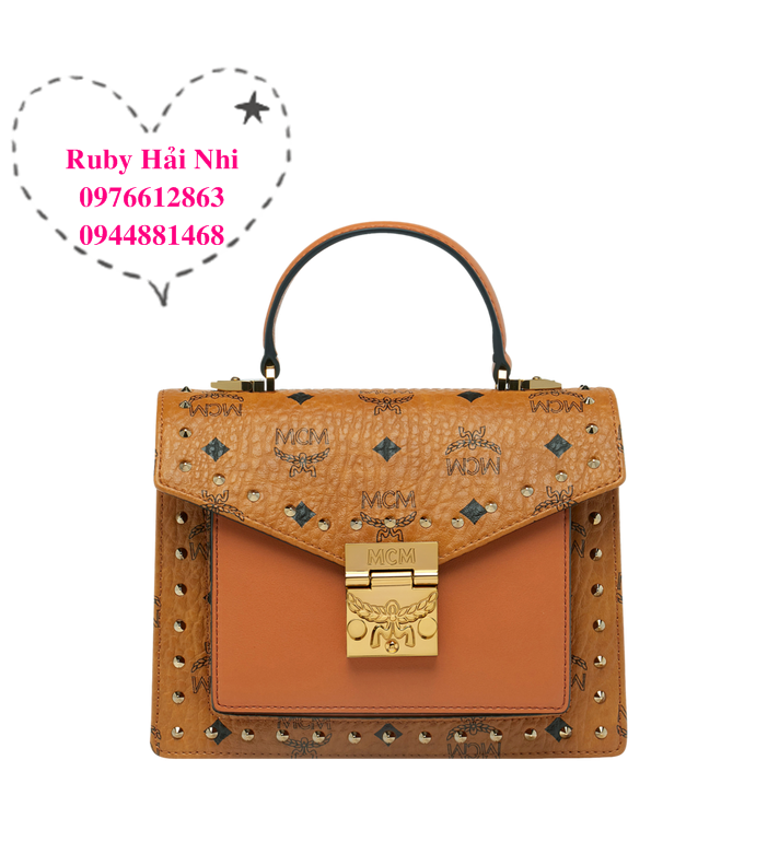 MWE9SPA44CO001_Patricia Satchel in Studded Outline Visetos