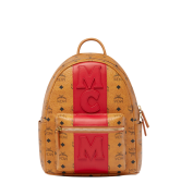Balo MCM Stark Stripe Backpack - Cognac - 40cm