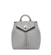 Balo MCM ESSENTIAL BACKPACK IN MONOGRAM LEATHER - DOVE - 32Cm