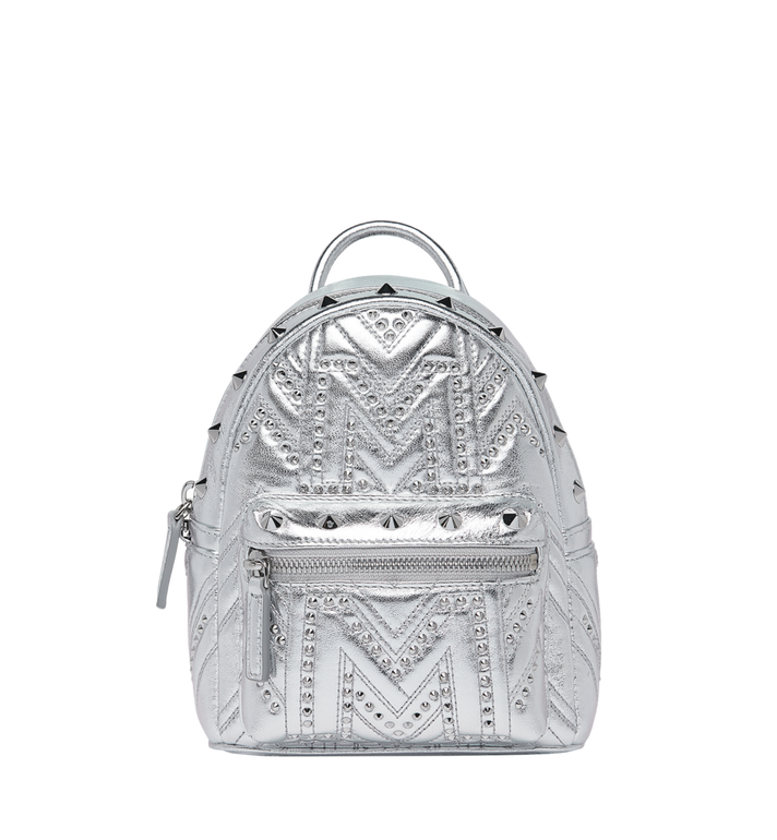 Balo MCM 27 Cm - Stark Bebe Boo Backpack in Quilted Studs - Berlin Silver