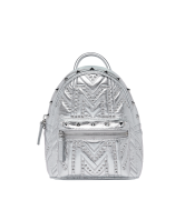 Balo MCM 27 Cm - Stark Bebe Boo Backpack in Quilted Studs - Berlin Silver