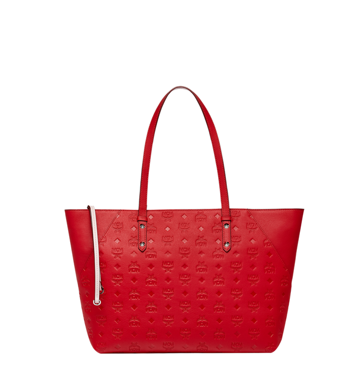Túi MCM Medium Clara Monogram de Leather Shopper - Viva Red