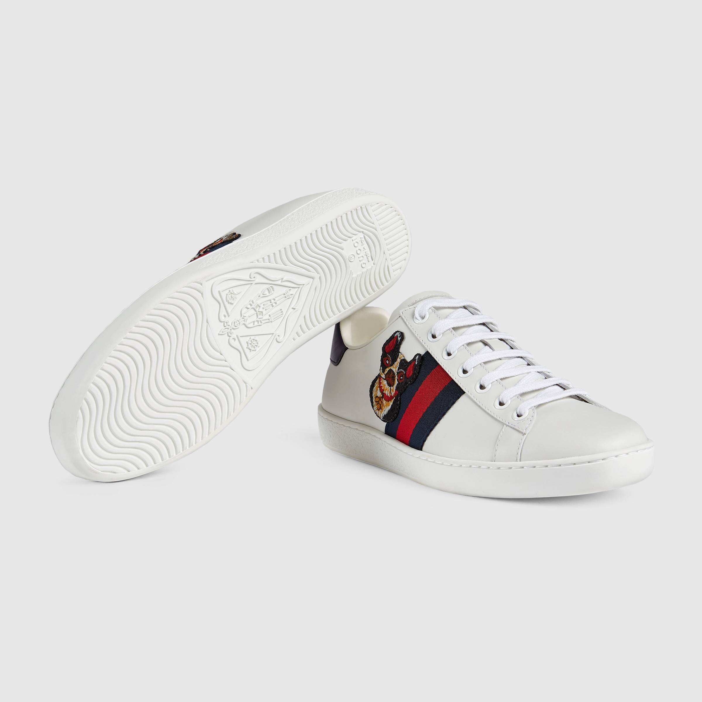 GIÀY GUCCI - WOMEN'S ACE EMBROIDERED SNEAKER - LOGO SNAKE