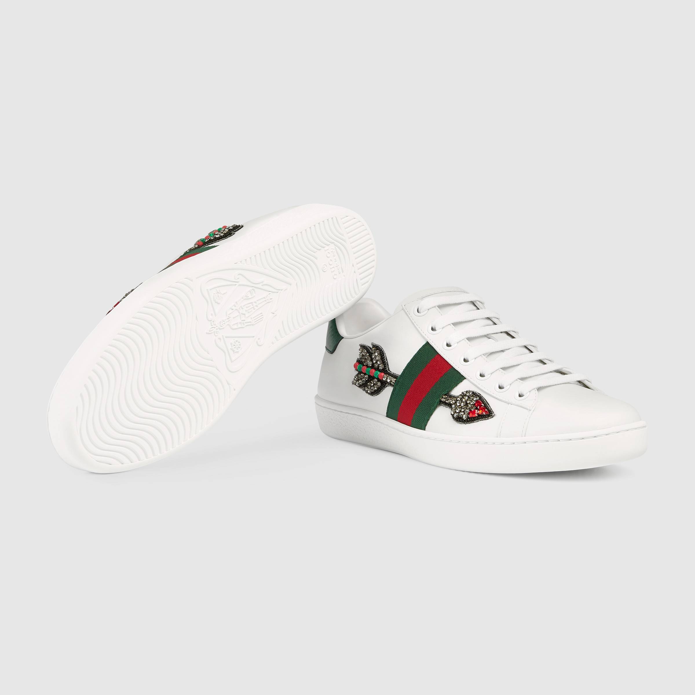 GIÀY GUCCI - ACE EMBROIDERED SNEAKER - LOGO ARROW
