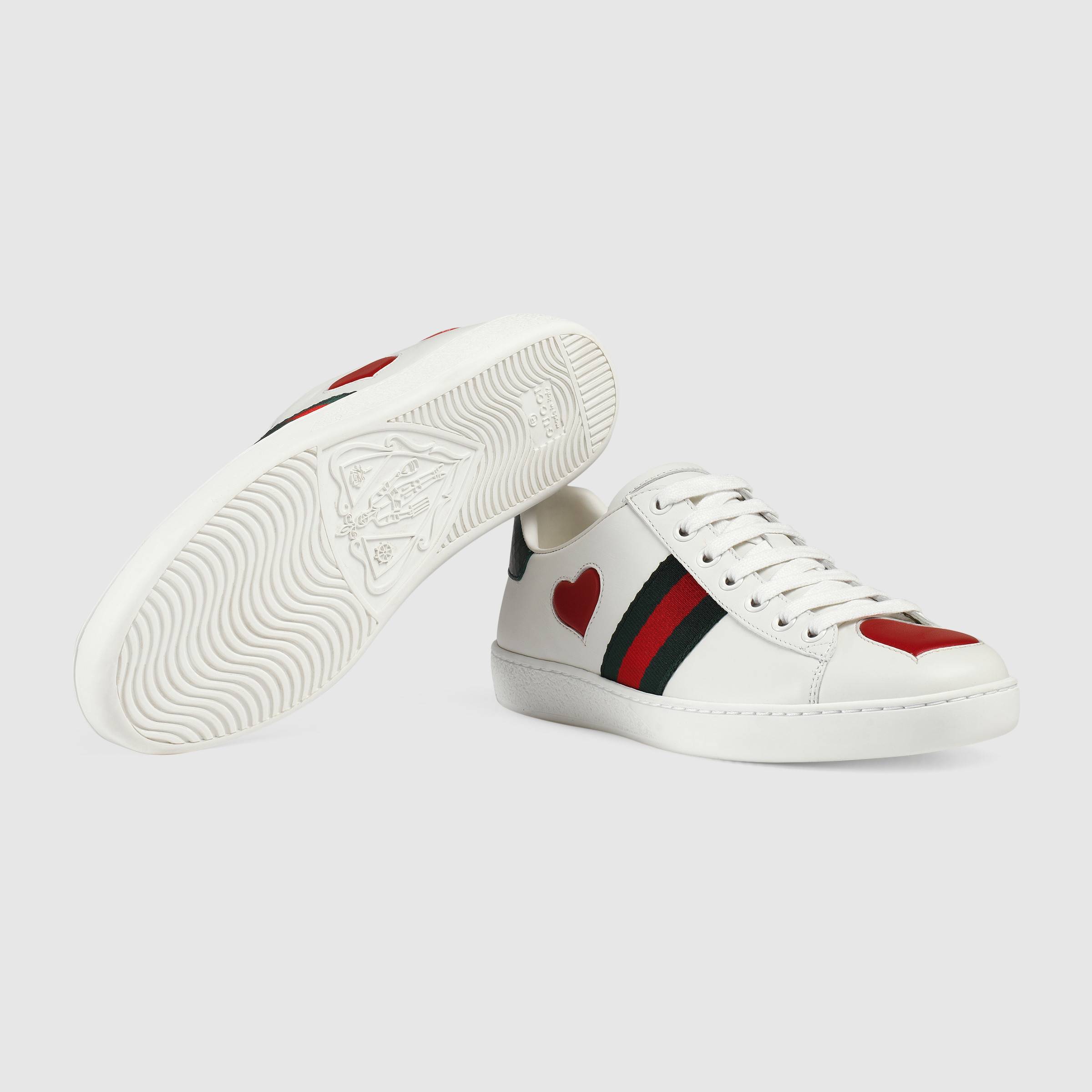 GIÀY GUCCI - ACE EMBROIDERED SNEAKER - LOGO HEART