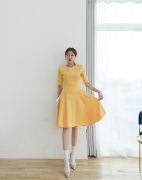 THỜI TRANG HÀN QUỐC -  Half Sleeve A-Line Dress