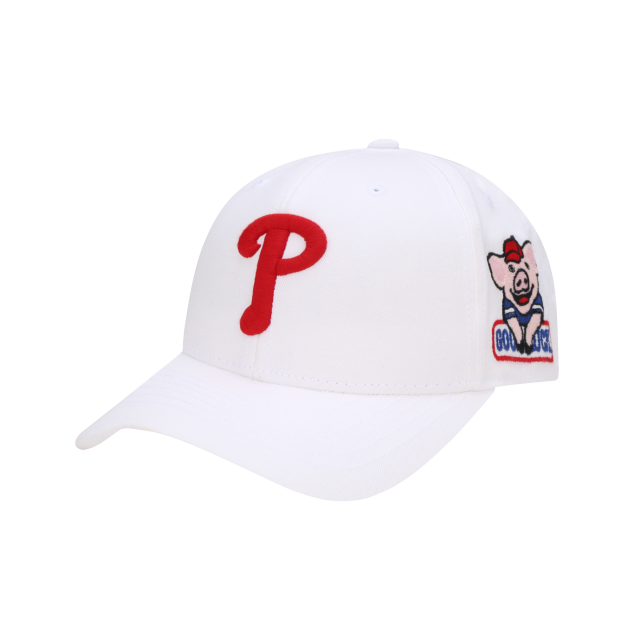 NÓN MLB PHILADELPHIA PHILLIES HAPPY NEW YEAR LUCKY PIG ADJUSTABLE CAP - WHITE