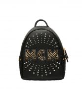 Balo MCM Stark Backpack in Radial Stud Leather - Black