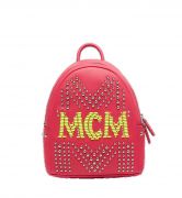 Balo MCM Stark Backpack in Neon Stud Leather - Love Potion