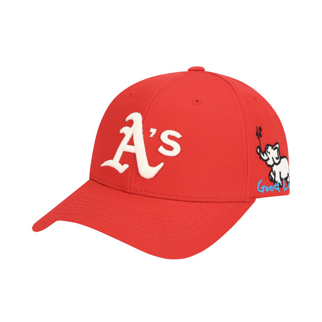 NÓN MLB OAKLAND ATHLETICS GOOD LUCK CHARACTER ADJUSTABLE CAP - RED