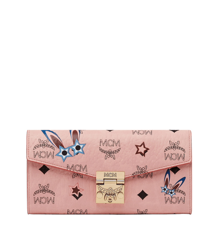 Túi MCM Large - Millis Star Eyes Bunny Chain Wallet - Soft Pink