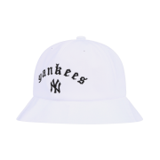NÓN MLB NEW YORK YANKEES STREET GOTHIC WORDING SOLID DOME HAT - WHITE