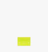 VÍ MCM Mini - CARD CASE IN VISETOS - Neon Yellow