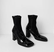GIÀY BOOTS HÀN QUỐC - Square color ankle boots 5835