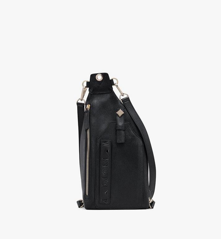 BALO MCM SMALL MILANO BACKPACK IN GOATSKIN LEATHER - Black