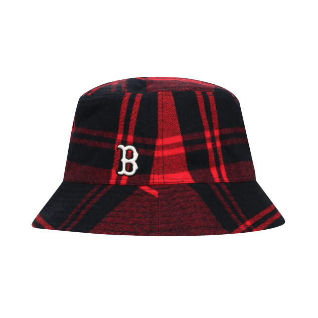 NÓN MLB PLAID REVERSE BUCKET HAT BOSTON RED SOX - RED