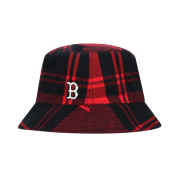 NÓN MLB PLAID REVERSE BUCKET HAT BOSTON RED SOX - RED