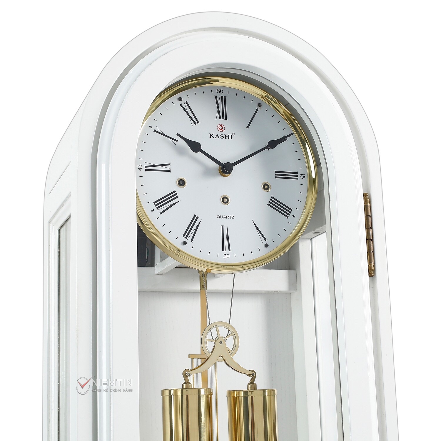 Đồng hồ tủ để sàn (Đồng hồ cây) K1601 màu trắng