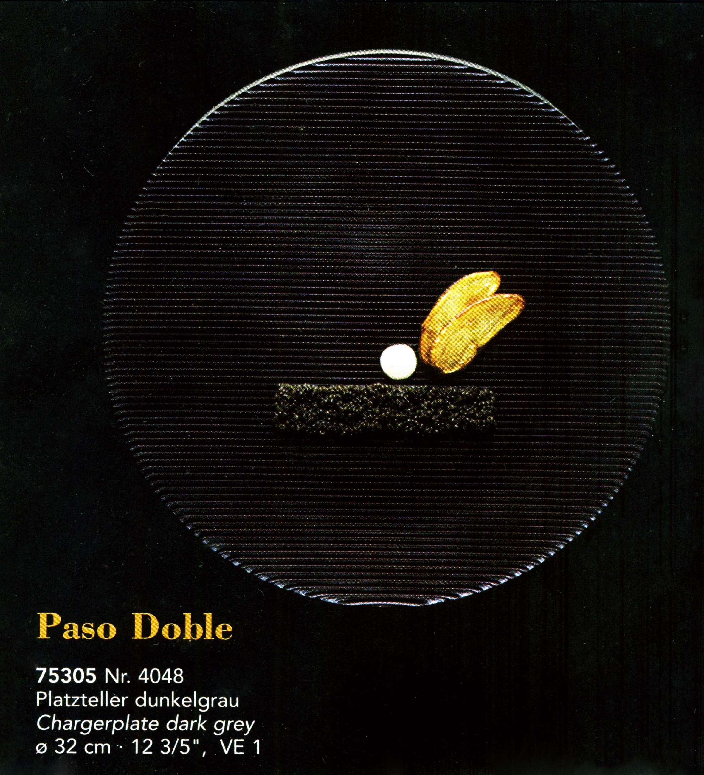 Đĩa Paso Doble xám đậm, D32cm