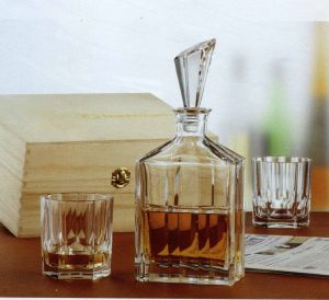 Bộ bình và 2 cốc Whisky Aspen (hộp gỗ)