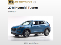 Hyundai Tucson 2016 đạt giải "SUV cỡ nhỏ an toàn nhất" của IIHS