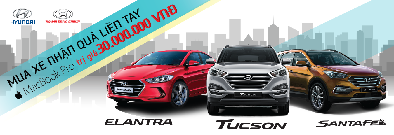 Mua xe Hyundai SantaFe, Tucson và Elantra 2016 trong tháng 9 sẽ nhận ngay ưu đãi 30 triệu đồng