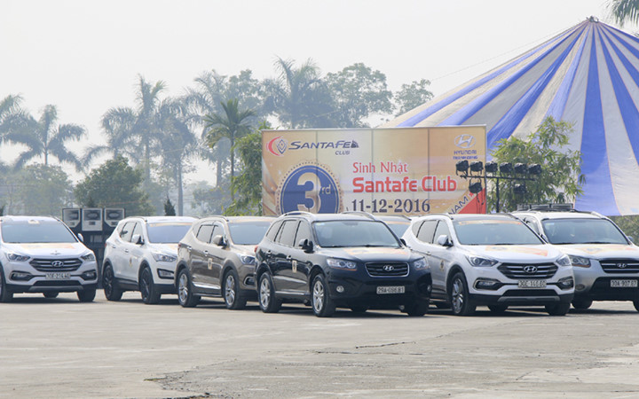 ​Hơn 50 xe Hyundai SantaFe offline chào mừng sinh nhật 3 năm “SantaFe Club“