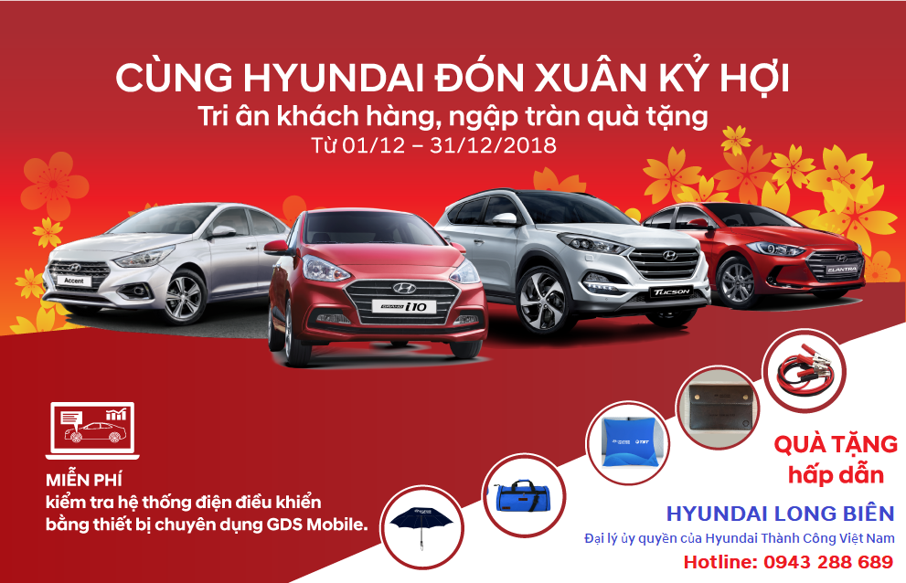 Cùng Hyundai đón xuân Kỷ Hợi – Tri ân khách hàng, ngập tràn quà tặng
