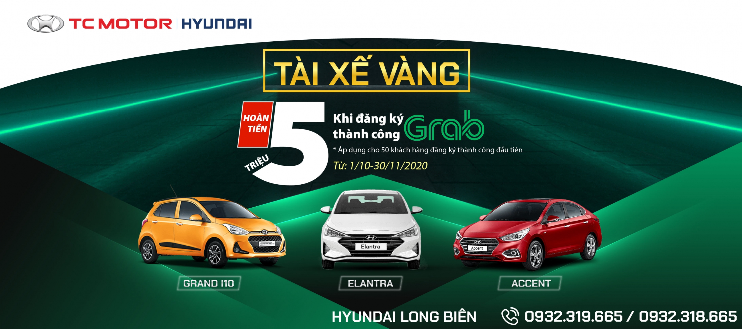 Chương trình "TÀI XẾ VÀNG" khi mua xe Elantra, Accetn, Grand i10 tại Hyundai Long Biên