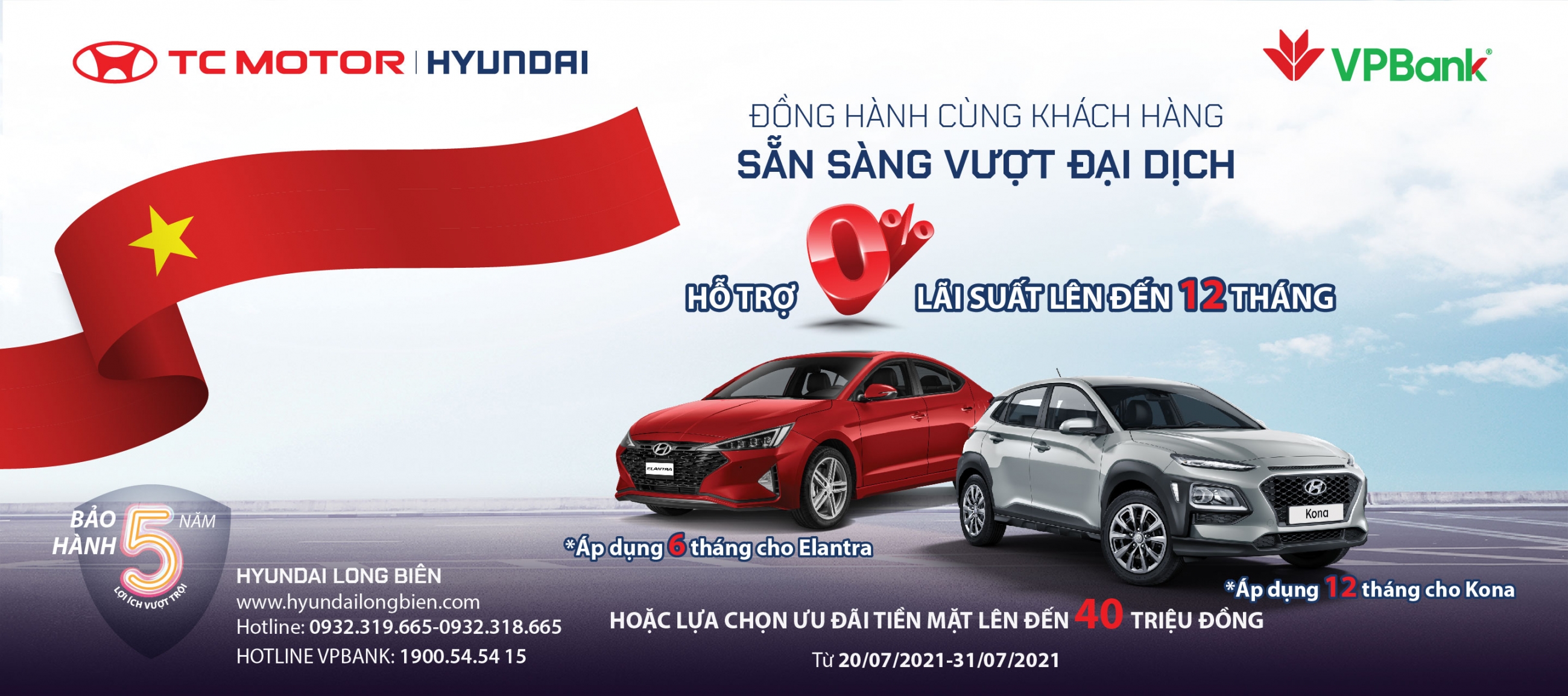 Hyundai KONA - Elantra khuyến mại tới 40 triệu đồng - Đồng hành cùng khách hàng vượt đại dịch