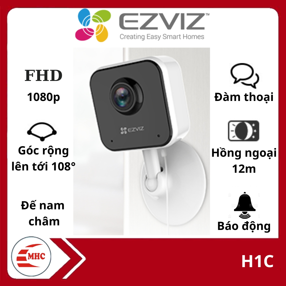 Camera wifi Ezviz H1C Full HD 1080p, đàm thoại, cảnh báo chuyển động, chính hãng, bảo hành 2 năm
