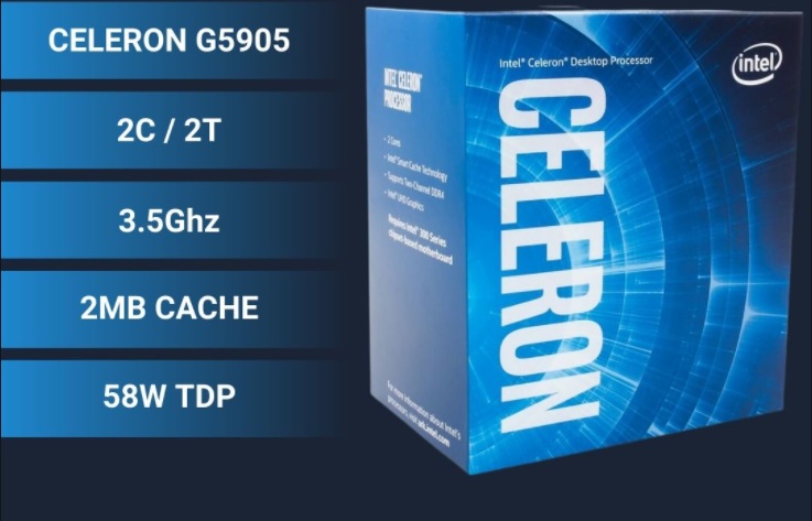 CPU Intel Celeron G5905 (Intel LGA1200 - 2 Core - 2 Thread - Base 3.5Ghz - Cache 4MB)