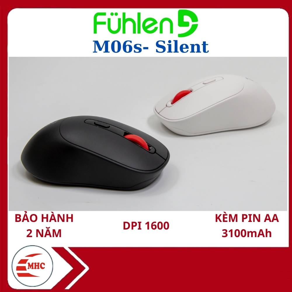 Chuột không dây Silent êm ái Fuhlen M06s Wireless- Tặng kèm pin