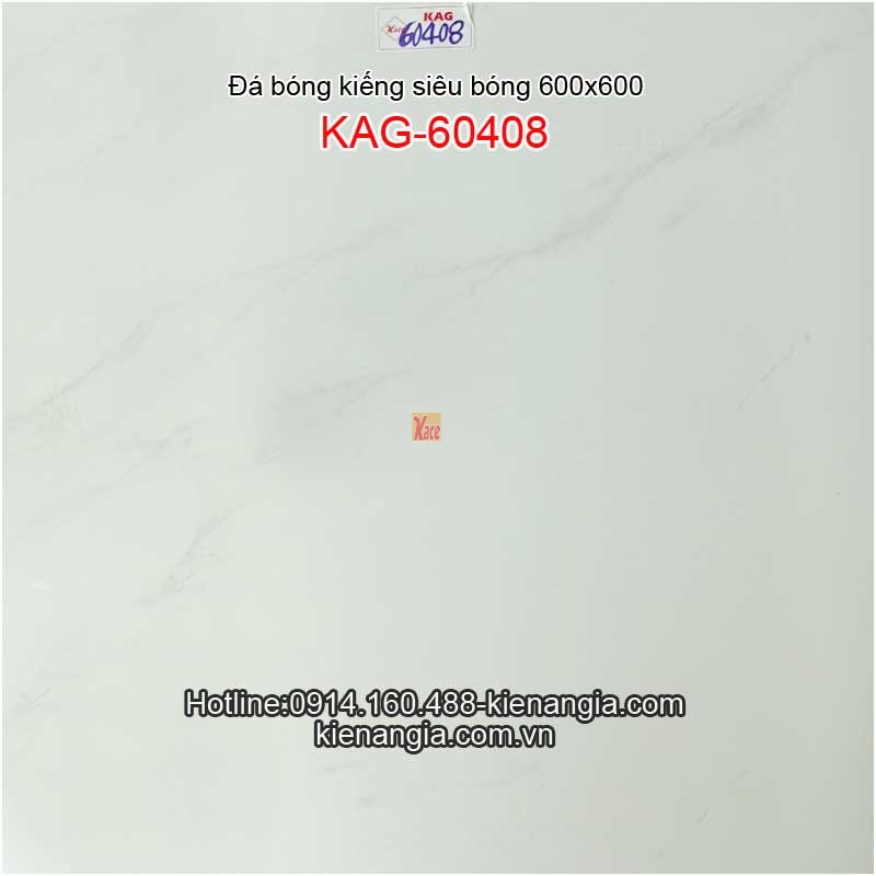 Đá bóng kiếng trắng vân khói ốp lát 60x60 KAG-60408