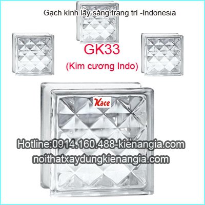 Gạch kính lấy sáng kim cương Indo GK33